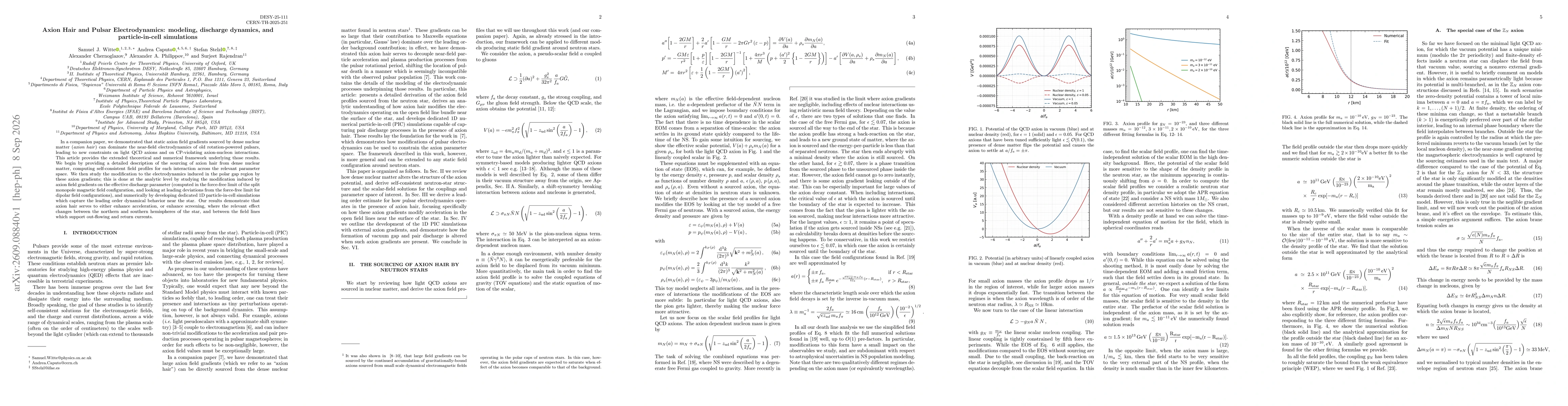 Thumbnail for Axion Hair and Pulsar Electrodynamics: modelling, discharge dynamics, and particle-in-cell simulations