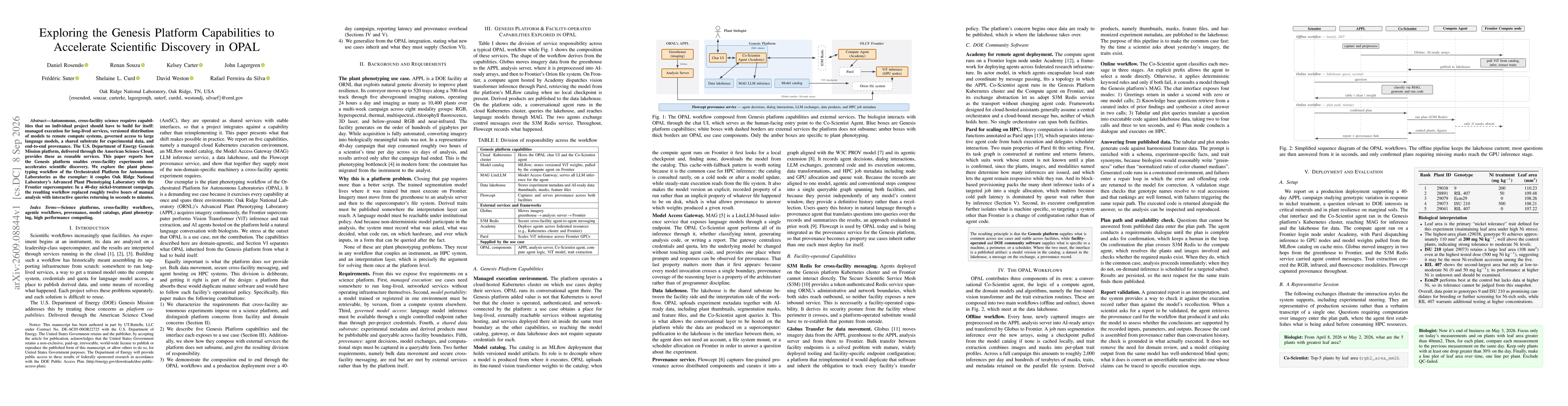 Thumbnail for Exploring the Genesis Platform Capabilities to Accelerate Scientific Discovery in OPAL