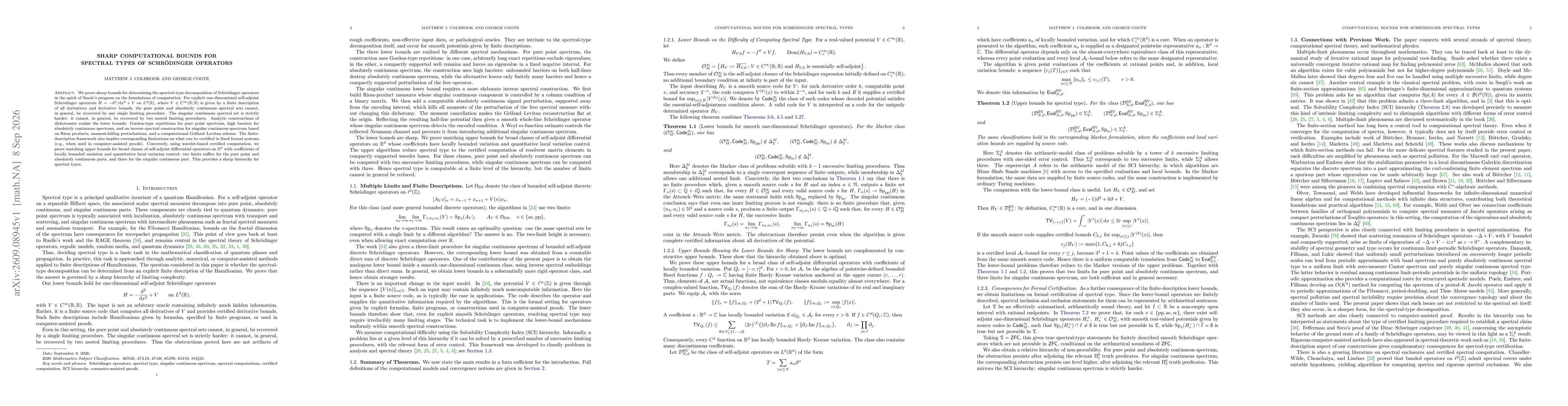 Thumbnail for Sharp Computational Bounds for Spectral Types of Schrödinger Operators