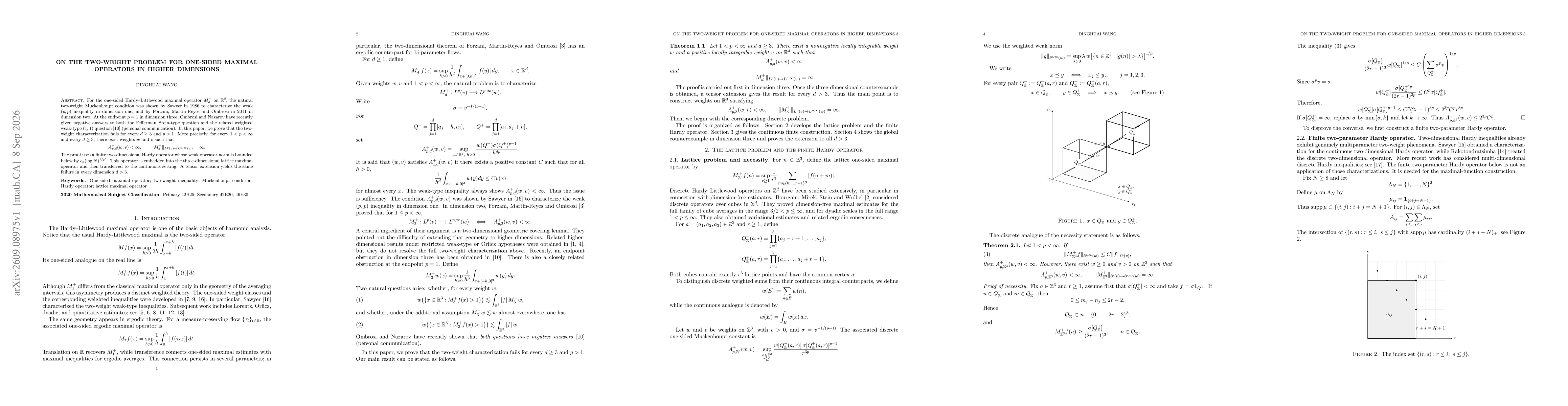 Thumbnail for On the Two-Weight Problem for One-Sided Maximal Operators in Higher Dimensions