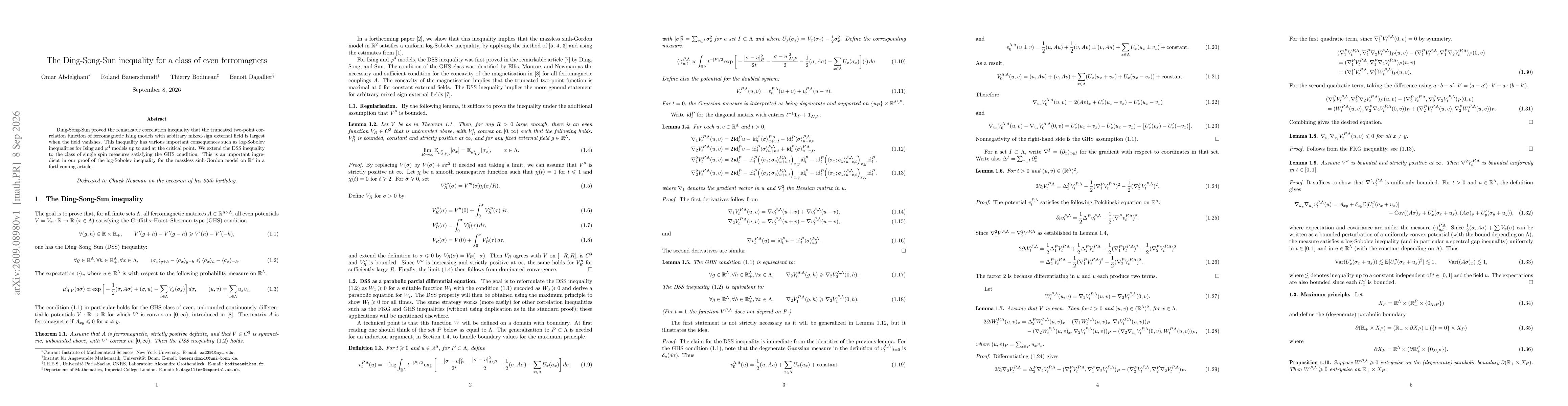 Thumbnail for The Ding-Song-Sun inequality for a class of even ferromagnets