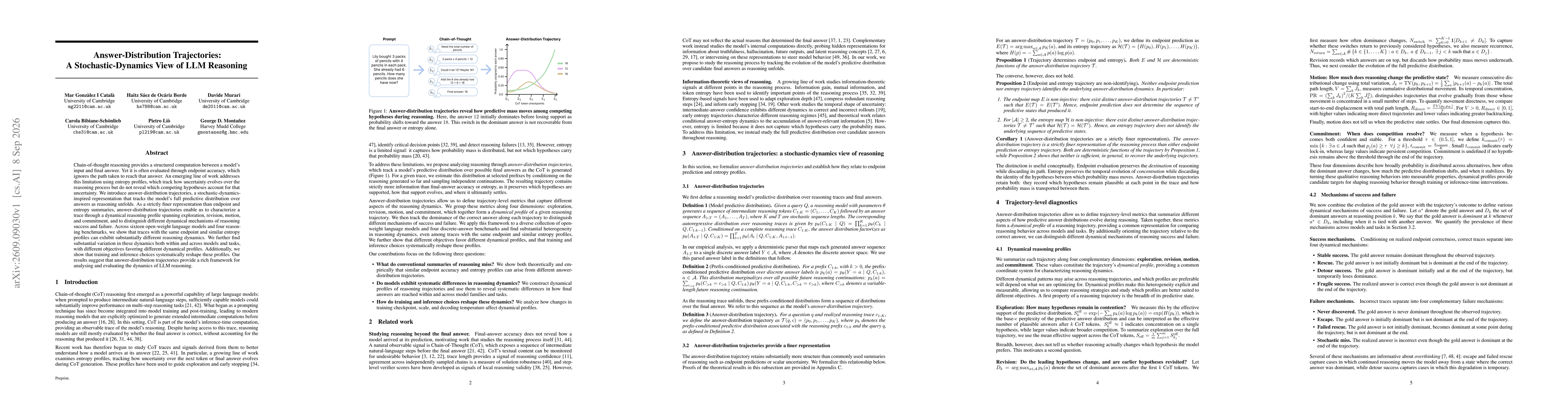 Thumbnail for Answer-Distribution Trajectories: A Stochastic-Dynamics View of LLM Reasoning