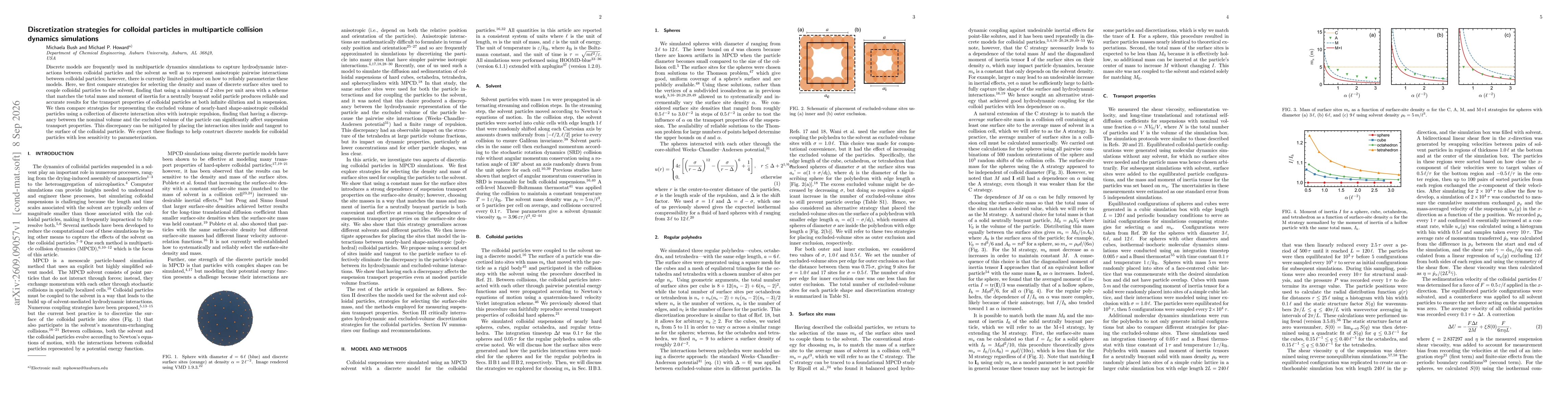 Thumbnail for Discretization strategies for colloidal particles in multiparticle collision dynamics simulations