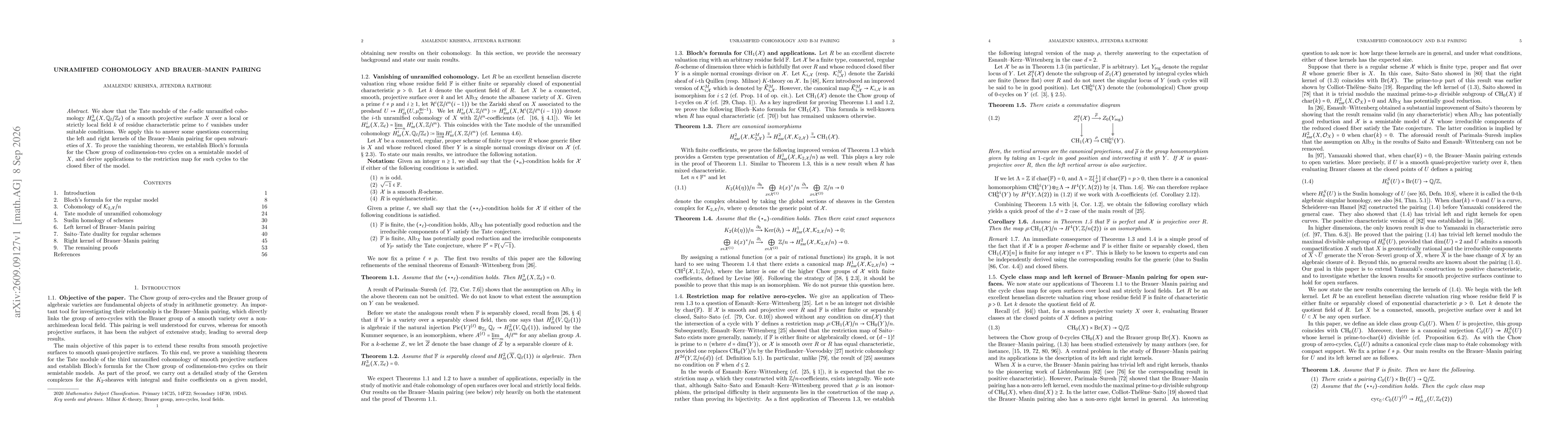 Thumbnail for Unramified cohomology and Brauer--Manin pairing