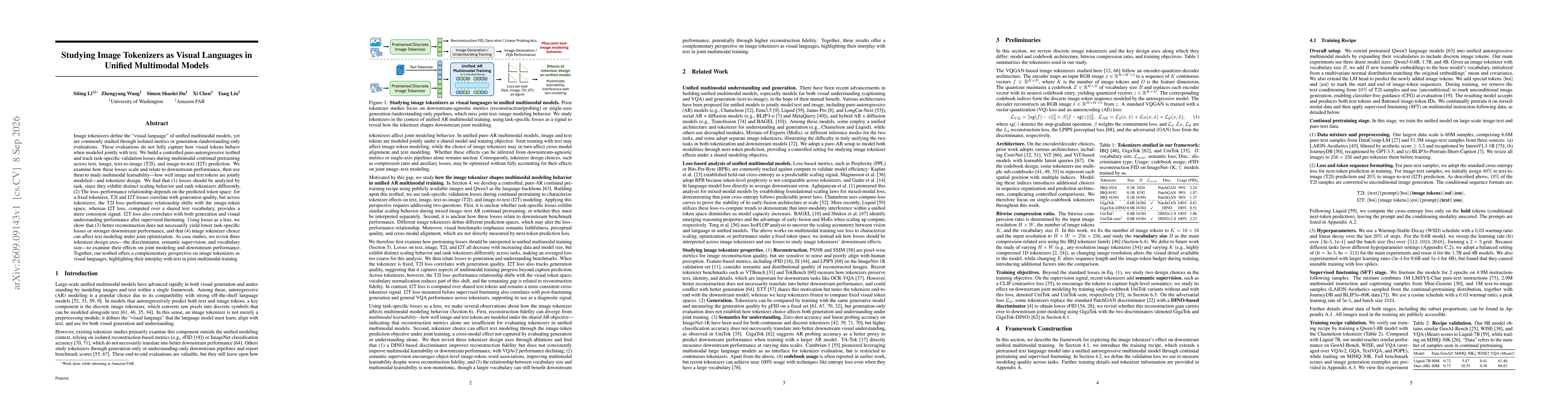 Thumbnail for Studying Image Tokenizers as Visual Languages in Unified Multimodal Models
