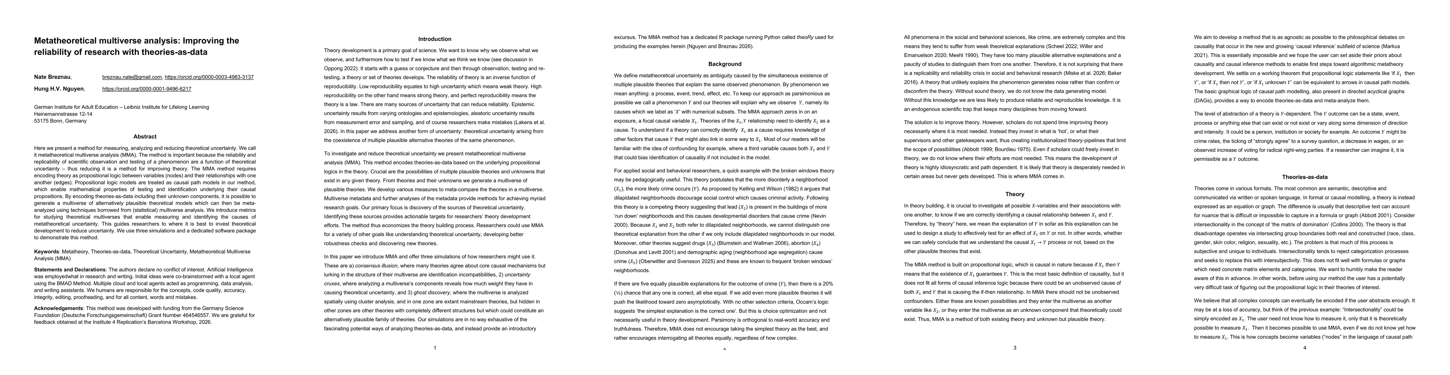 Thumbnail for Metatheoretical multiverse analysis: Improving the reliability of research with theories-as-data