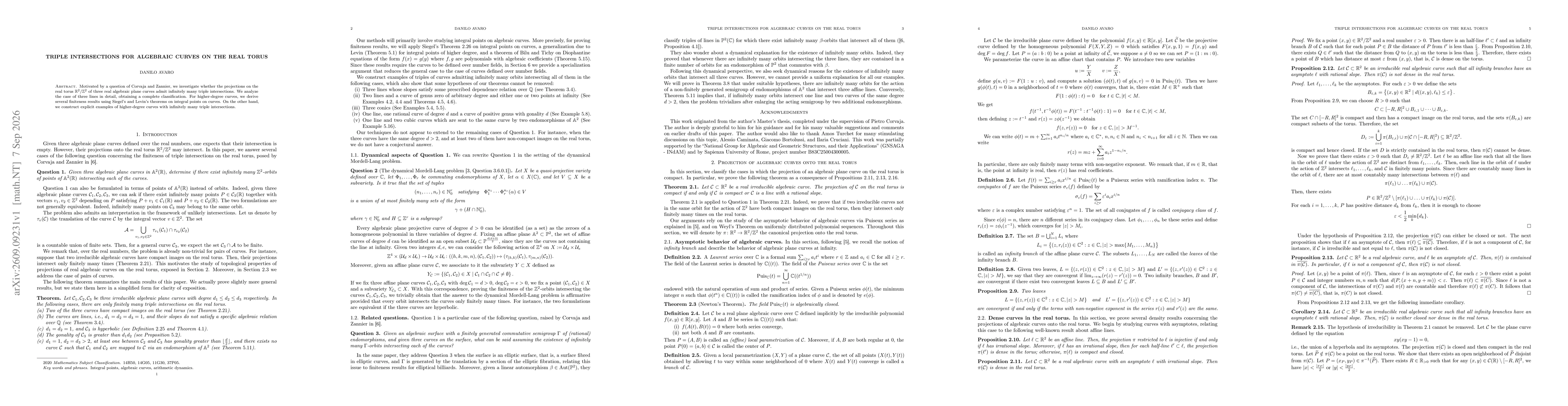Thumbnail for Triple intersections for algebraic curves on the real torus