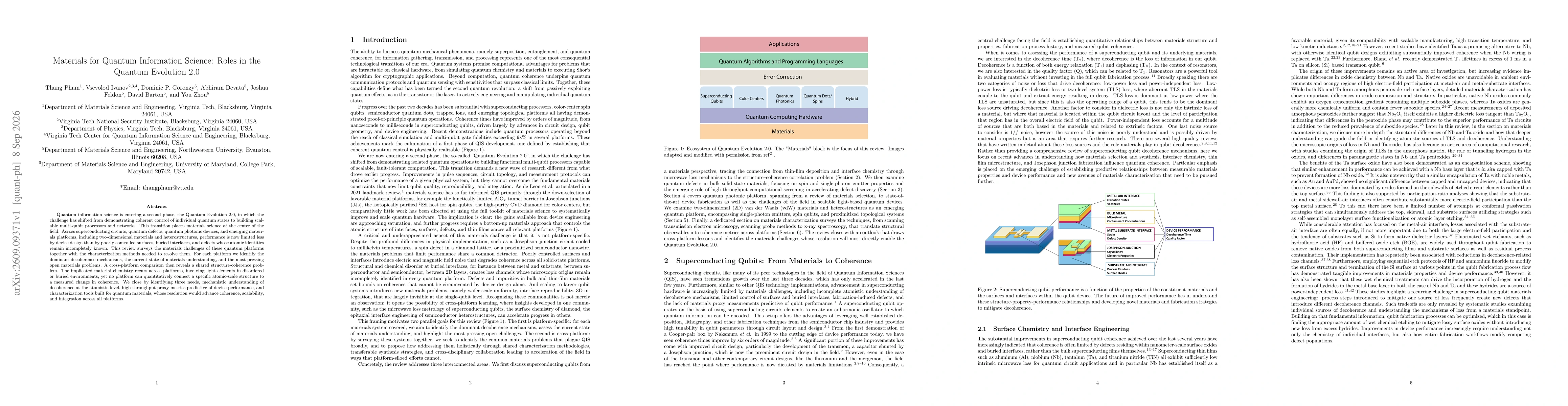 Thumbnail for Materials for Quantum Information Science: Roles in the Quantum Evolution 2.0