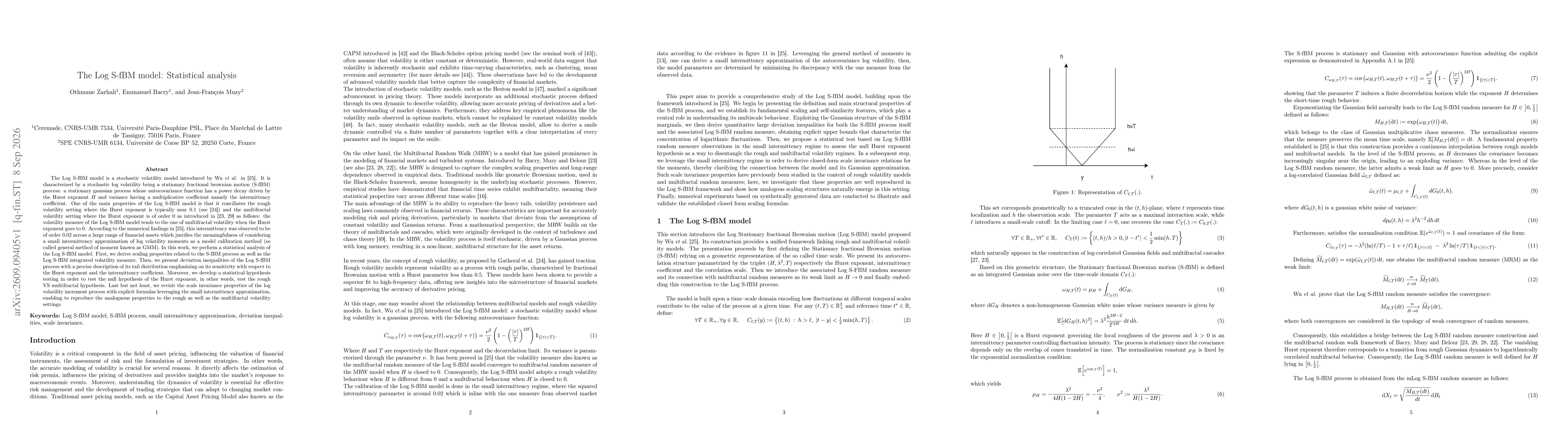 Thumbnail for The Log S-fBM model: Statistical analysis