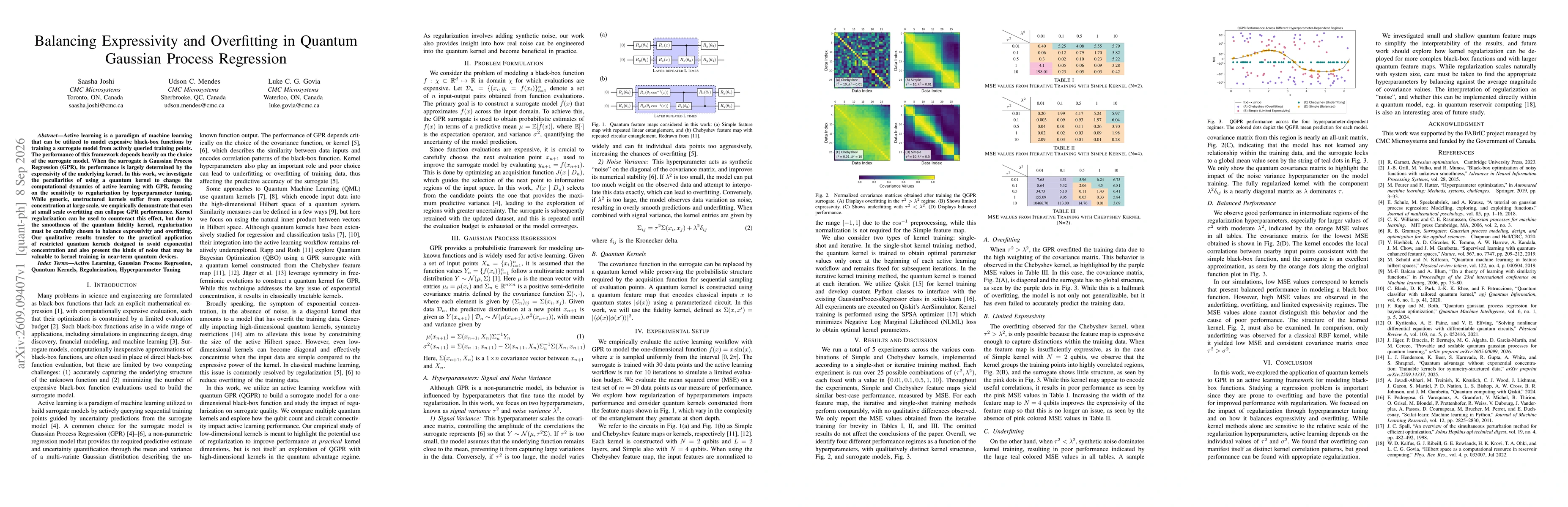 Thumbnail for Balancing Expressivity and Overfitting in Quantum Gaussian Process Regression