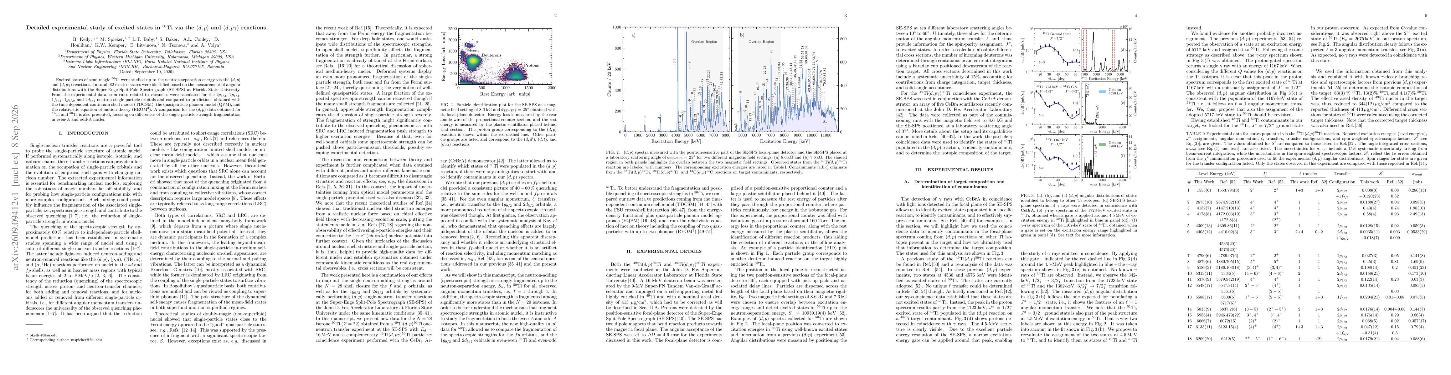 Thumbnail for Detailed experimental study of excited states in $^{50}$Ti via the $(d,p)$ and $(d,pγ)$ reactions