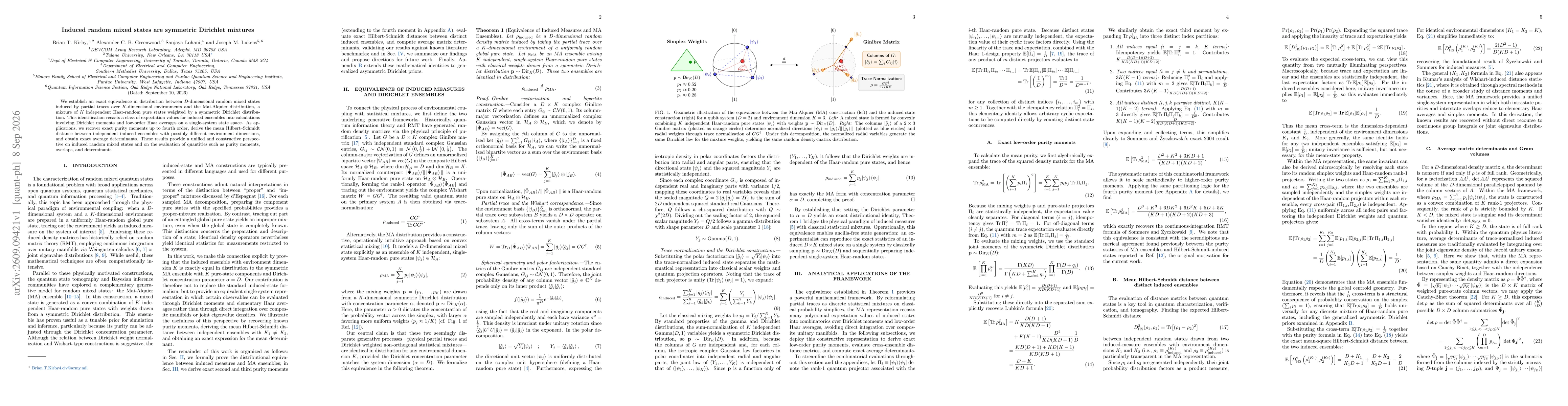 Thumbnail for Induced random mixed states are symmetric Dirichlet mixtures