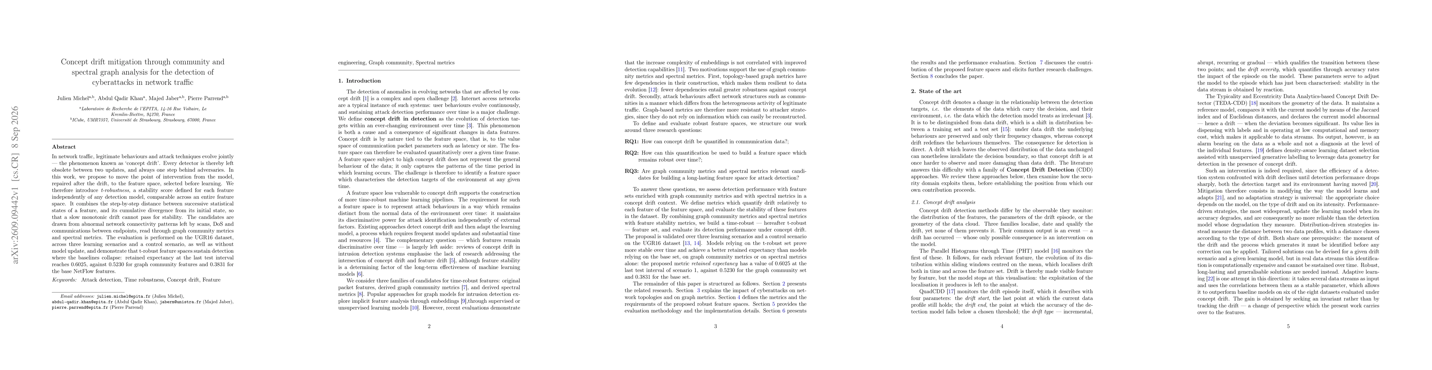 Thumbnail for Concept drift mitigation through community and spectral graph analysis for the detectionof cyberattacks in network traffic