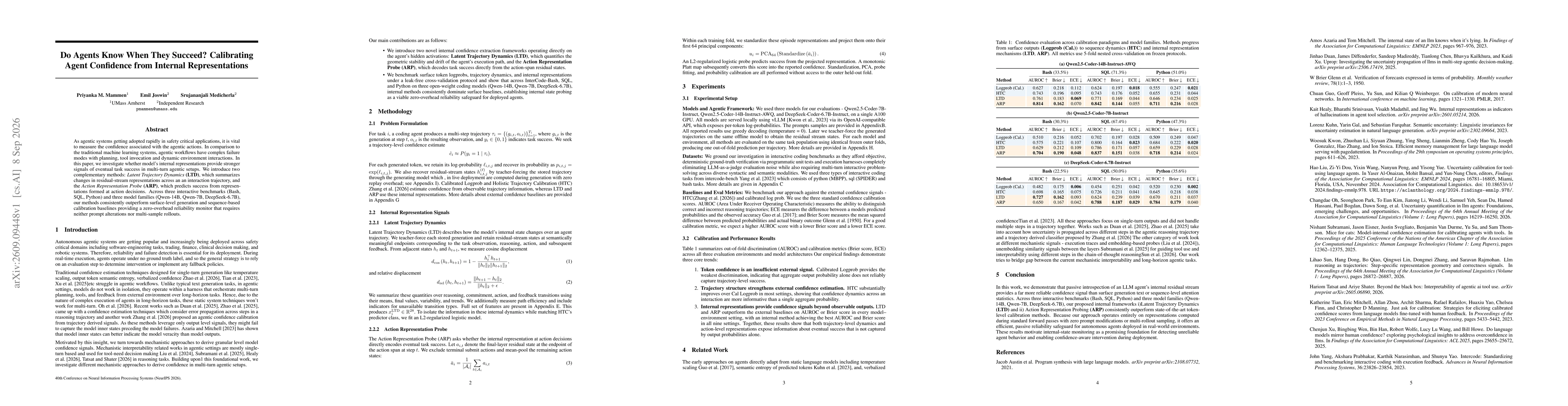 Thumbnail for Do Agents Know When They Succeed? Calibrating Agent Confidence from Internal Representations