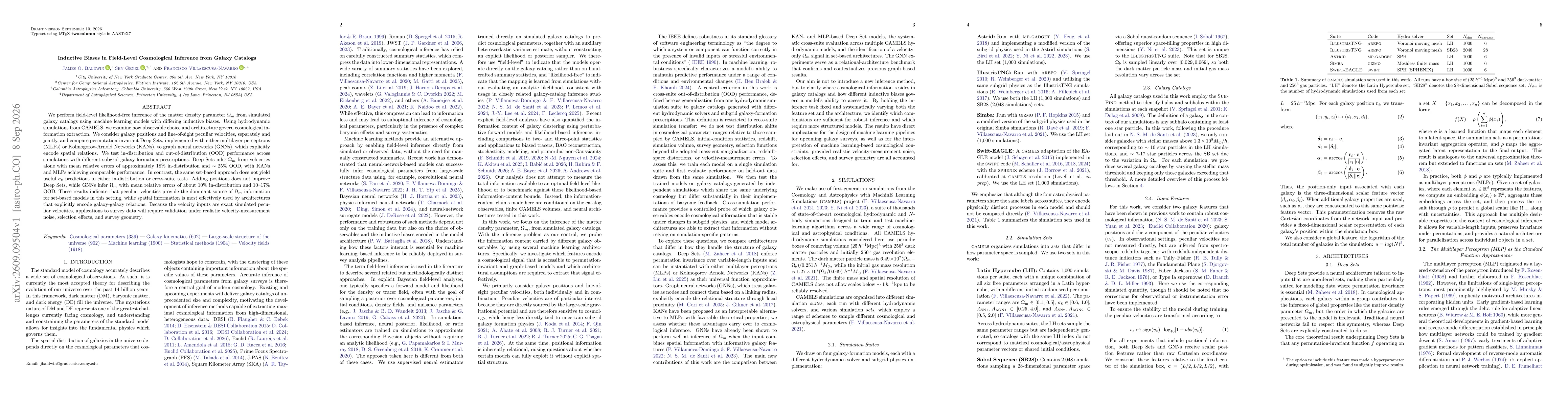 Thumbnail for Inductive Biases in Field-Level Cosmological Inference from Galaxy Catalogs