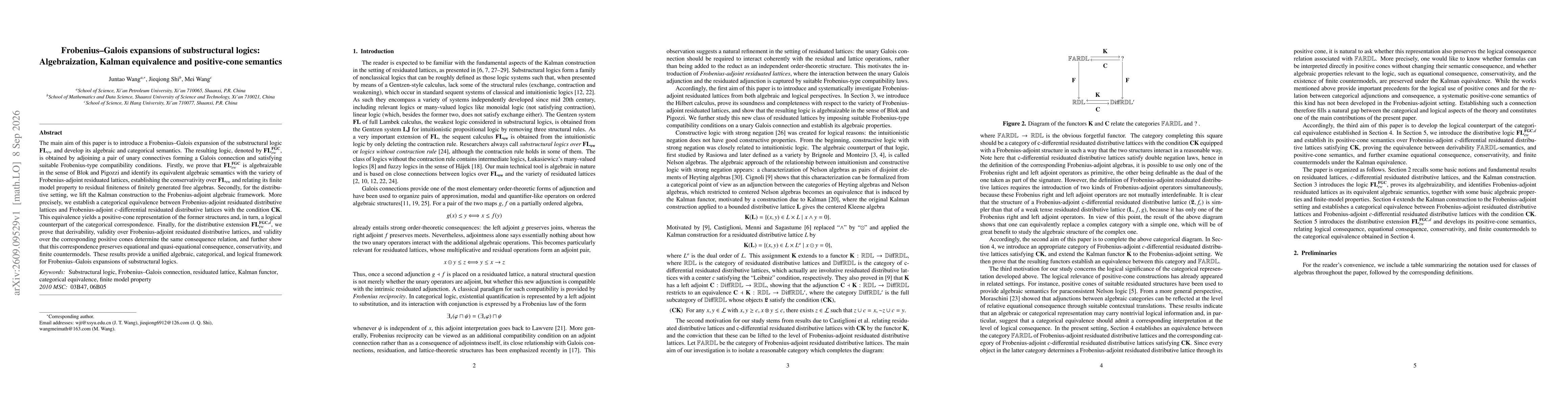 Thumbnail for Frobenius Galois expansions of substructural logics:Algebraization, Kalman equivalence and positive cone semantics
