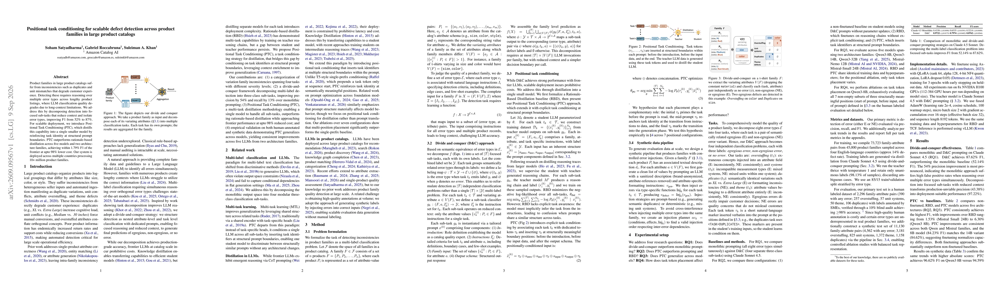 Thumbnail for Positional task conditioning for scalable defect detection across product families in large product catalogs
