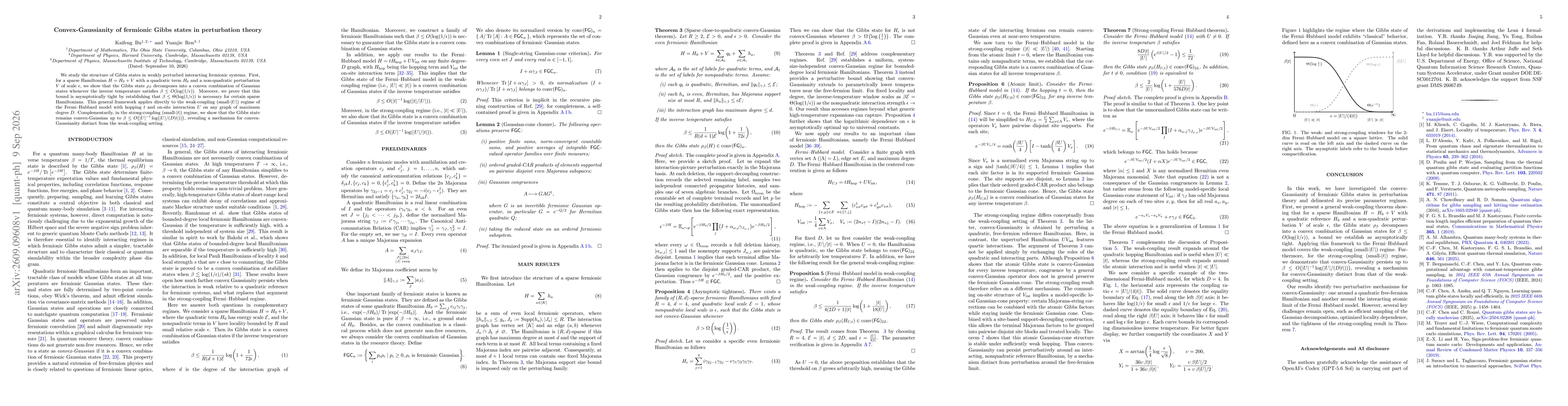 Thumbnail for Convex-Gaussianity of fermionic Gibbs states in perturbation theory
