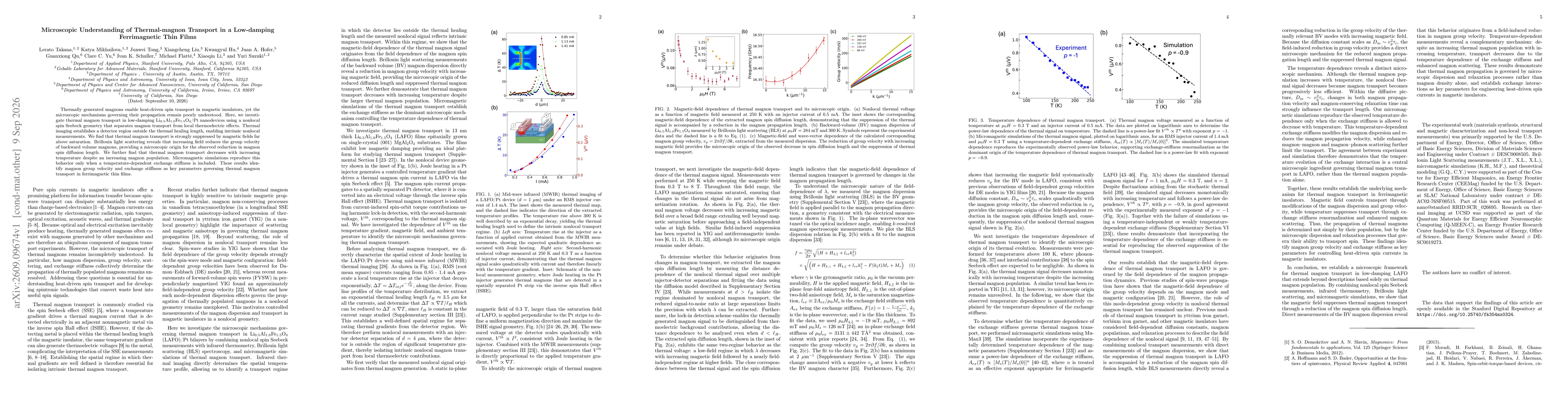 Thumbnail for Microscopic Understanding of Thermal-magnon Transport in a Low-damping Ferrimagnetic Thin Films