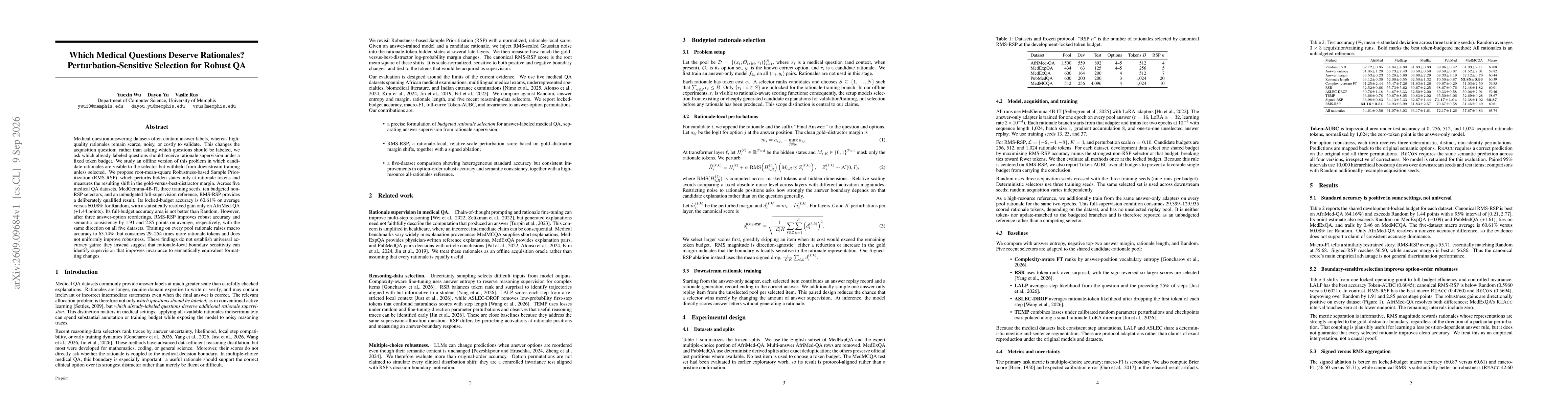 Thumbnail for Which Medical Questions Deserve Rationales? Perturbation-Sensitive Selection for Robust QA