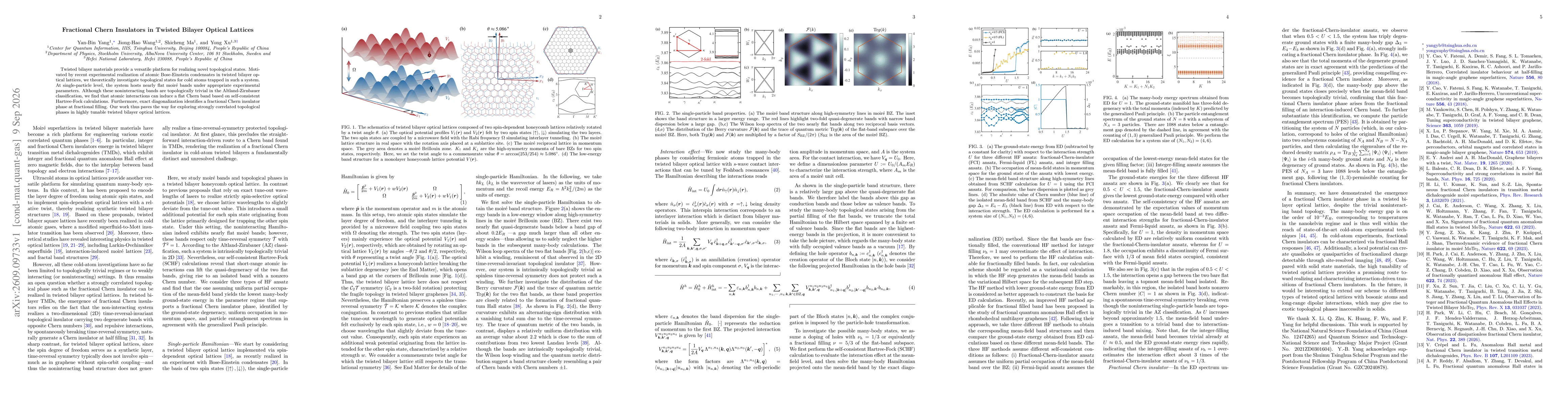 Thumbnail for Fractional Chern Insulators in Twisted Bilayer Optical Lattices