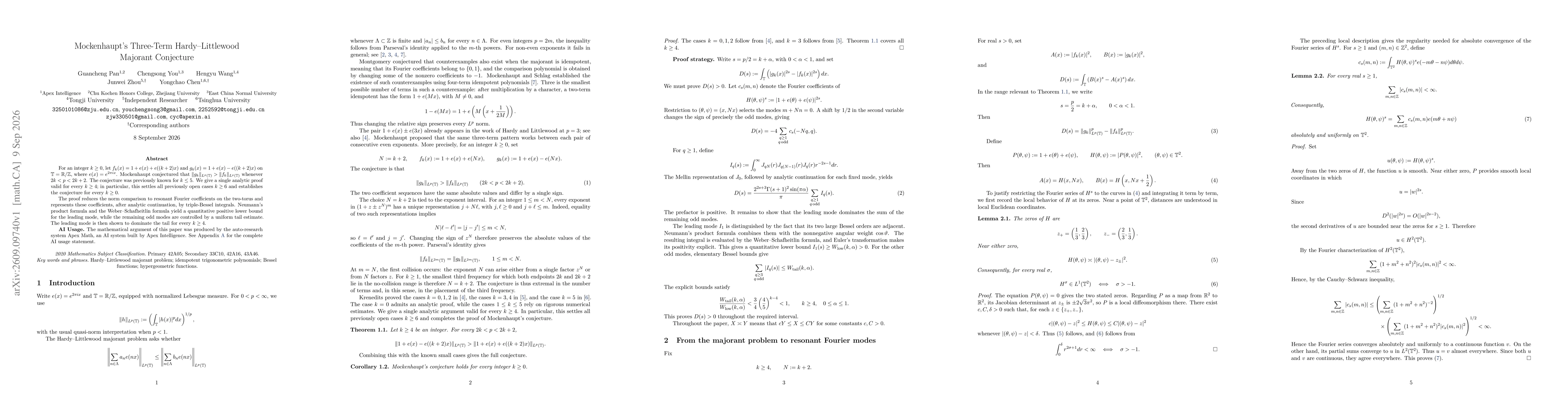 Thumbnail for Mockenhaupt's Three-Term Hardy-Littlewood Majorant Conjecture