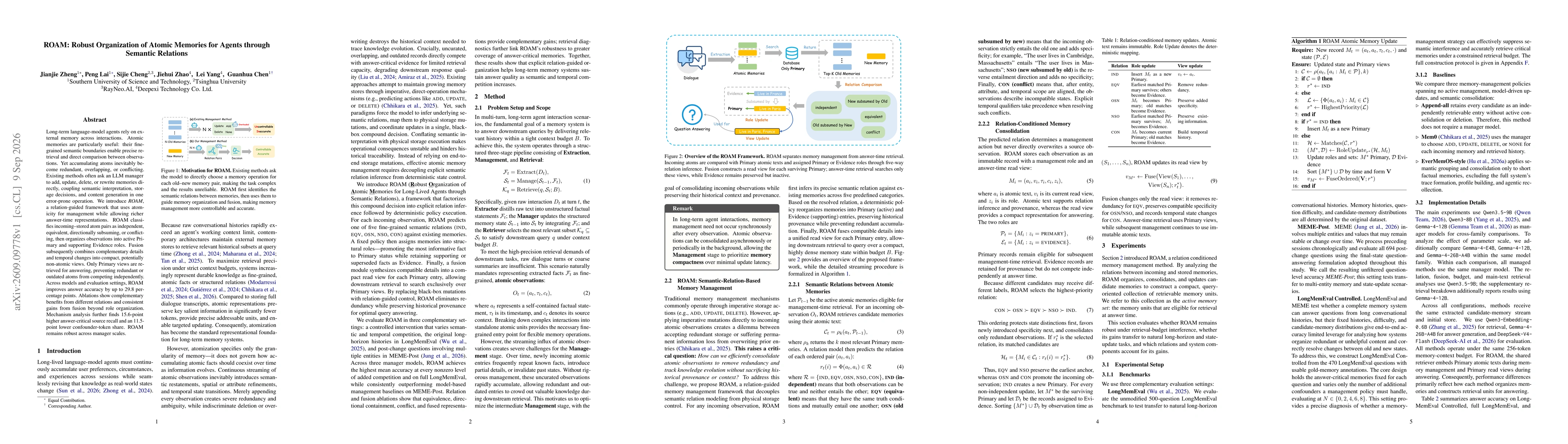 Thumbnail for ROAM: Robust Organization of Atomic Memories for Agents through Semantic Relations