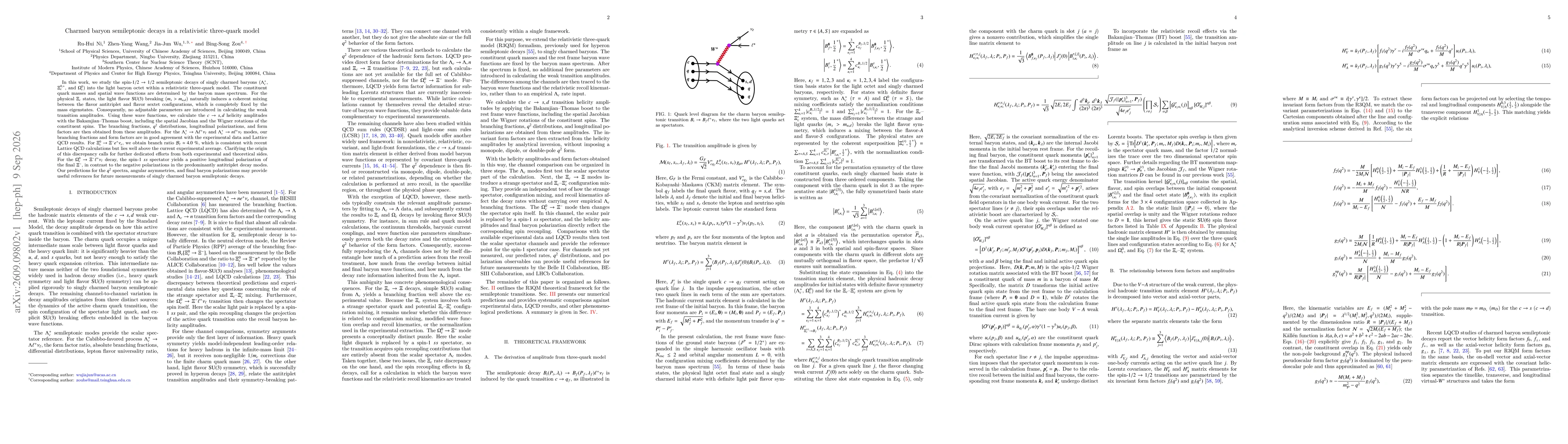 Thumbnail for Charmed baryon semileptonic decays in a relativistic three-quark model