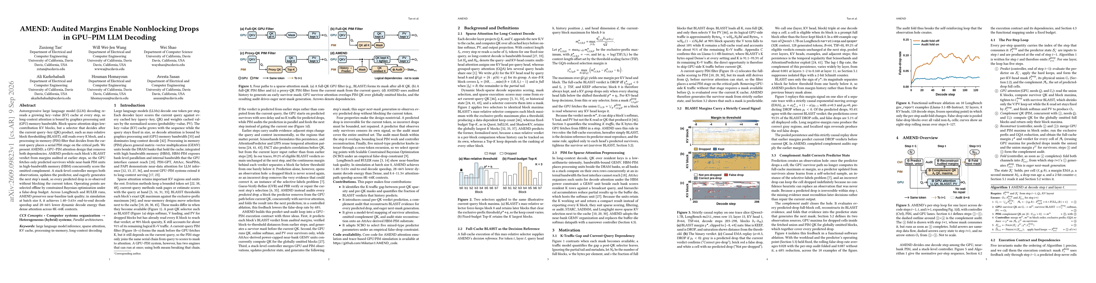 Thumbnail for AMEND: Audited Margins Enable Nonblocking Drops in GPU-PIM LLM Decoding