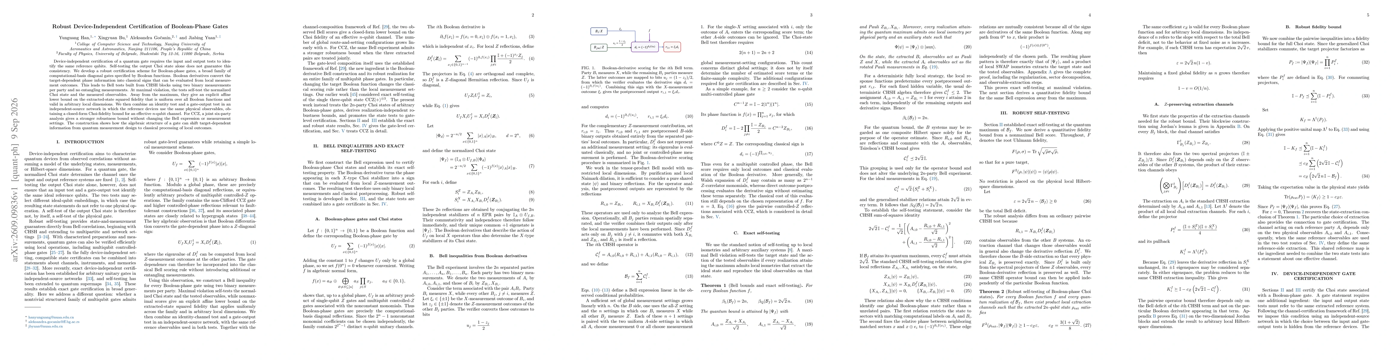 Thumbnail for Robust Device-Independent Certification of Boolean-Phase Gates