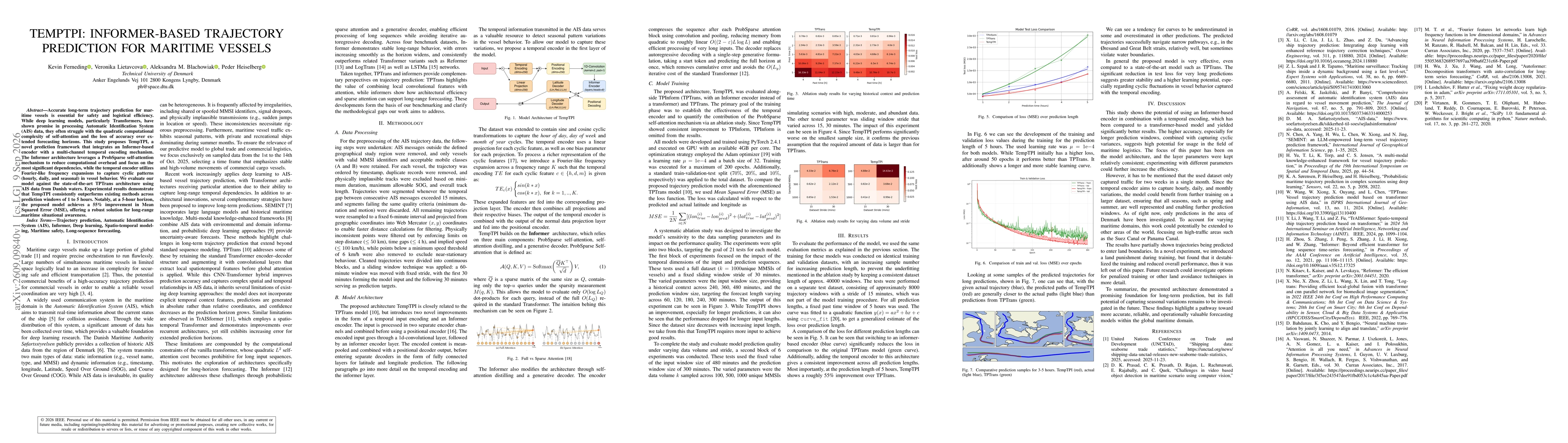 Thumbnail for TempTPI: Informer-Based trajectory prediction for maritime vessels