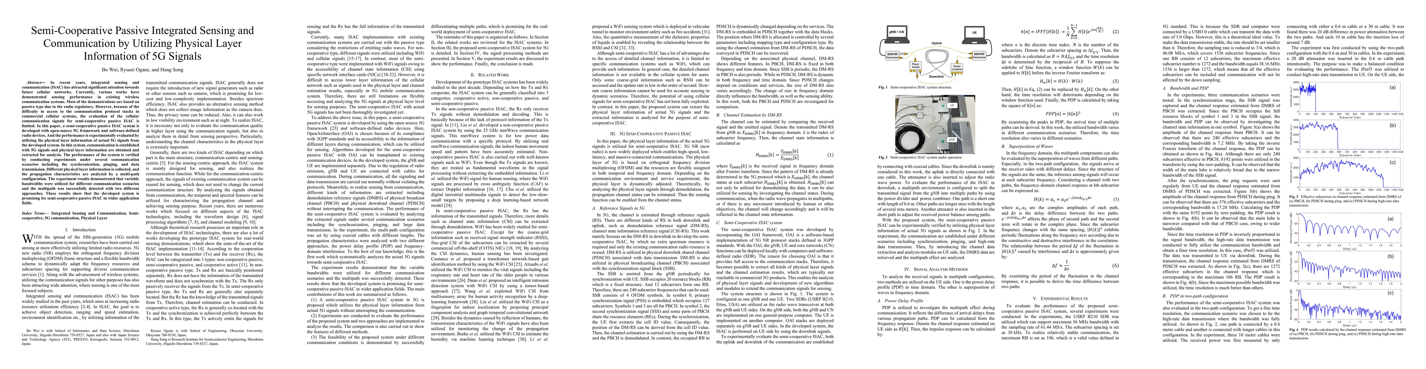Thumbnail for Semi-Cooperative Passive Integrated Sensing and Communication by Utilizing Physical Layer Information of 5G Signals