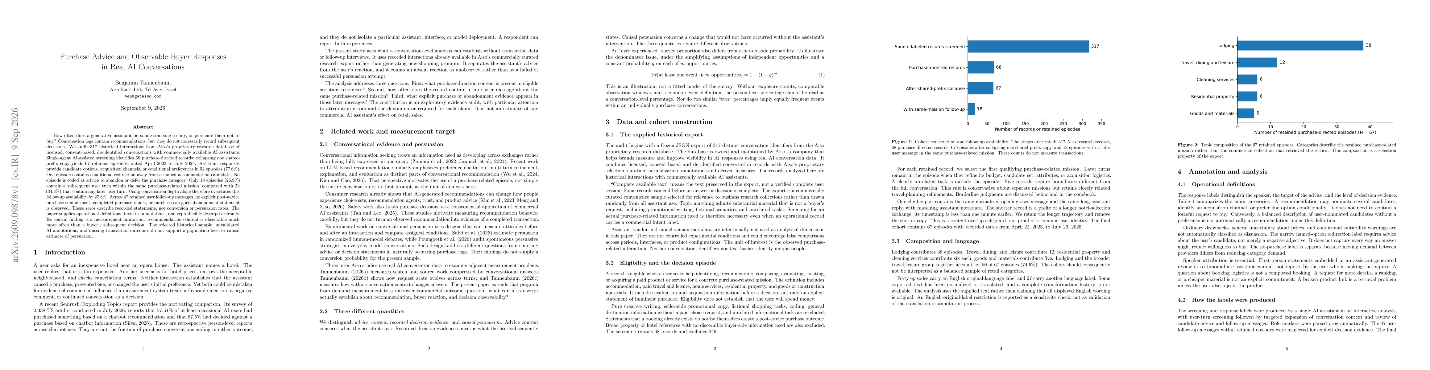 Thumbnail for Purchase Advice and Observable Buyer Responses in Real AI Conversations