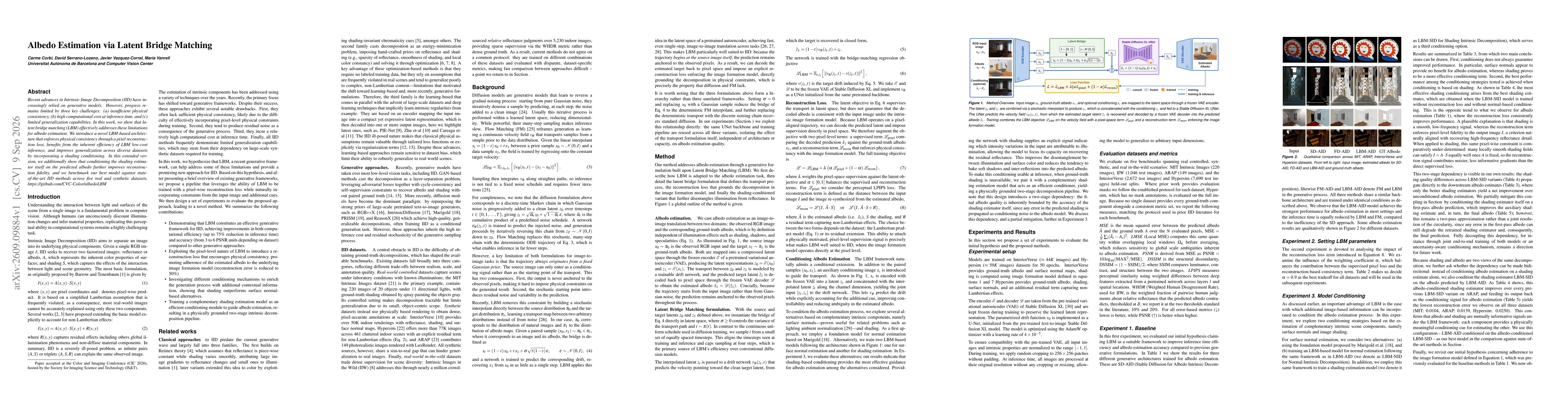 Thumbnail for Albedo Estimation via Latent Bridge Matching