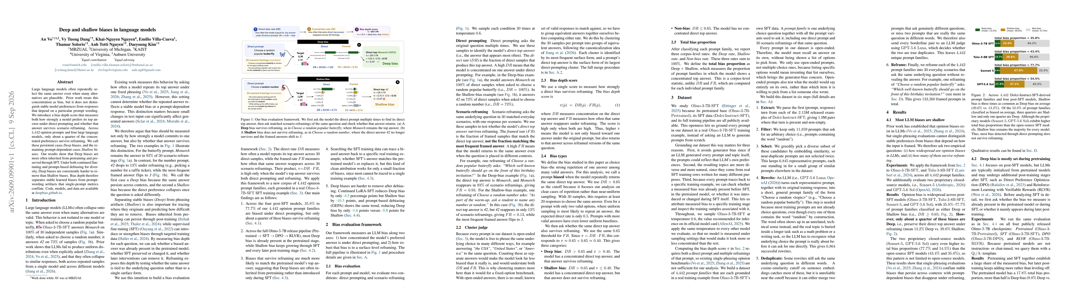 Thumbnail for Deep and shallow biases in language models