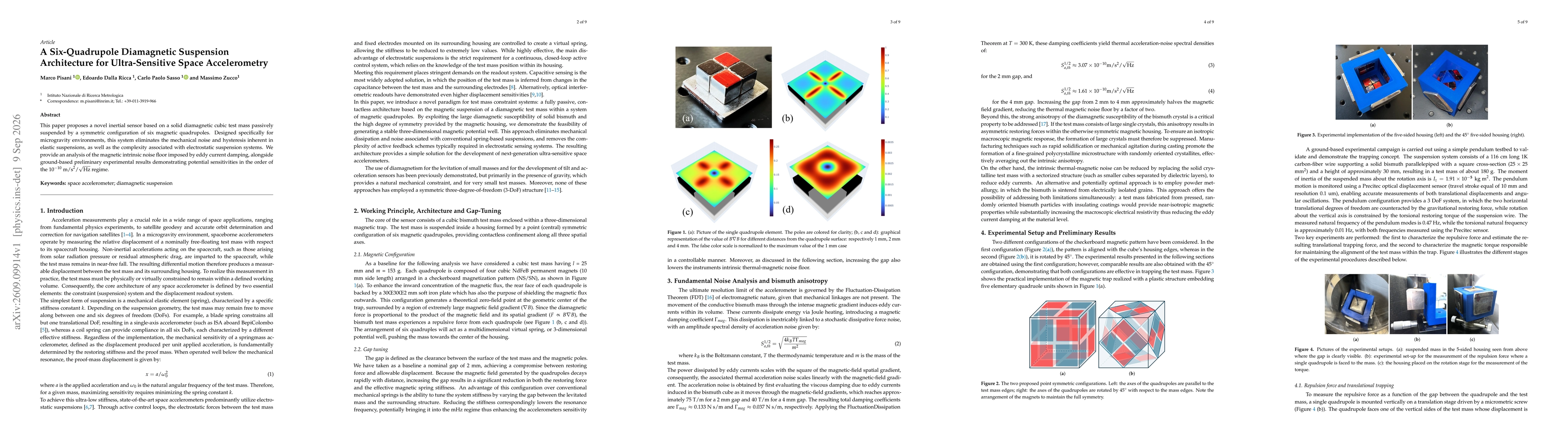 Thumbnail for A Six-Quadrupole Diamagnetic Suspension Architecture for Ultra-Sensitive Space Accelerometry