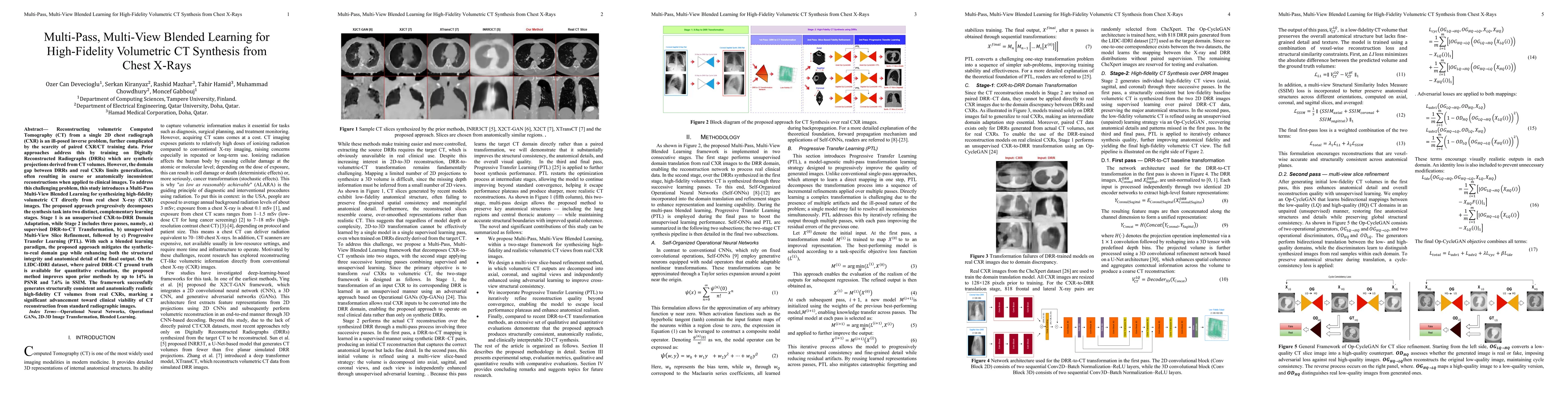 Thumbnail for Multi-Pass, Multi-View Blended Learning for High-Fidelity Volumetric CT Synthesis from Chest X-Rays