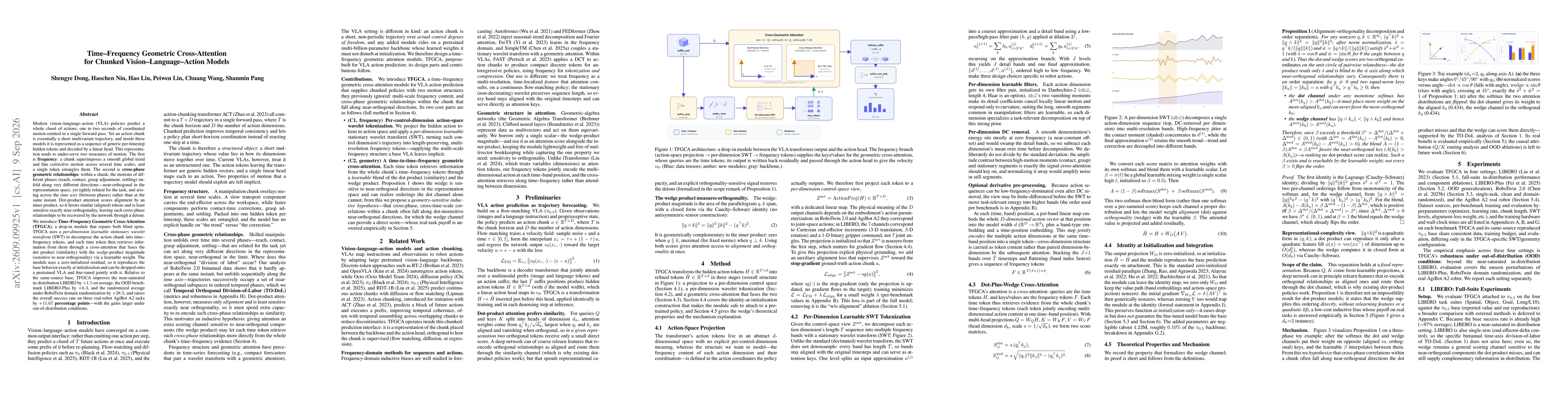 Thumbnail for Time-Frequency Geometric Cross-Attention for Chunked Vision-Language-Action Models