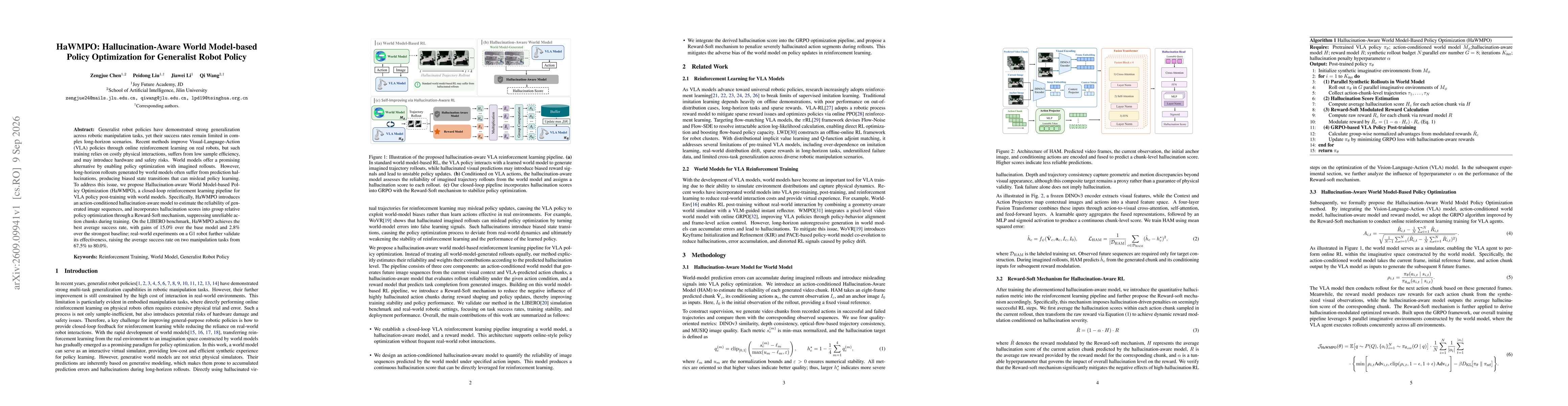 Thumbnail for HaWMPO: Hallucination-Aware World Model-based Policy Optimization for Generalist Robot Policy