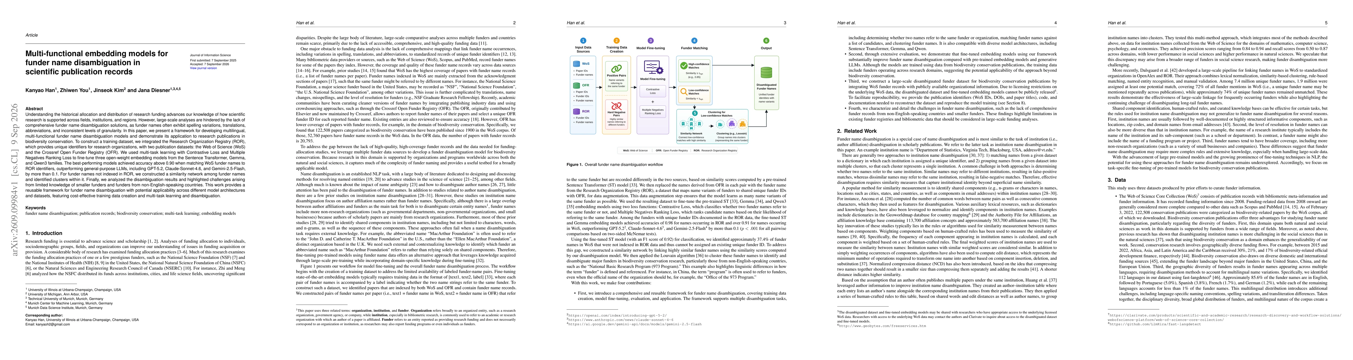 Thumbnail for Multi-Functional Embedding Models for Funder Name Disambiguation in Scientific Publication Records