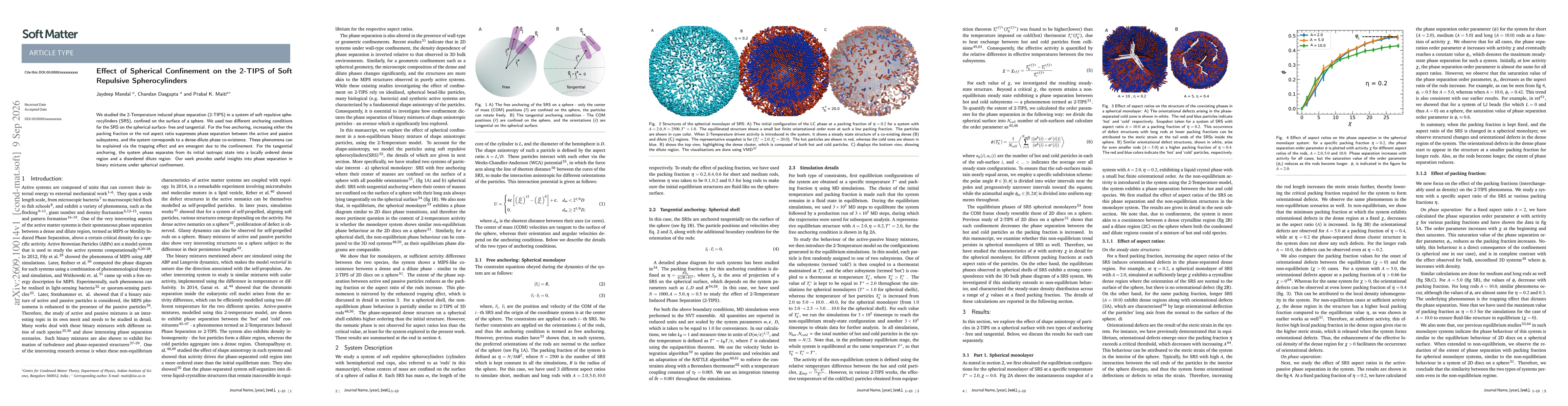 Thumbnail for Effect of Spherical Confinement on the 2-TIPS of Soft Repulsive Spherocylinders