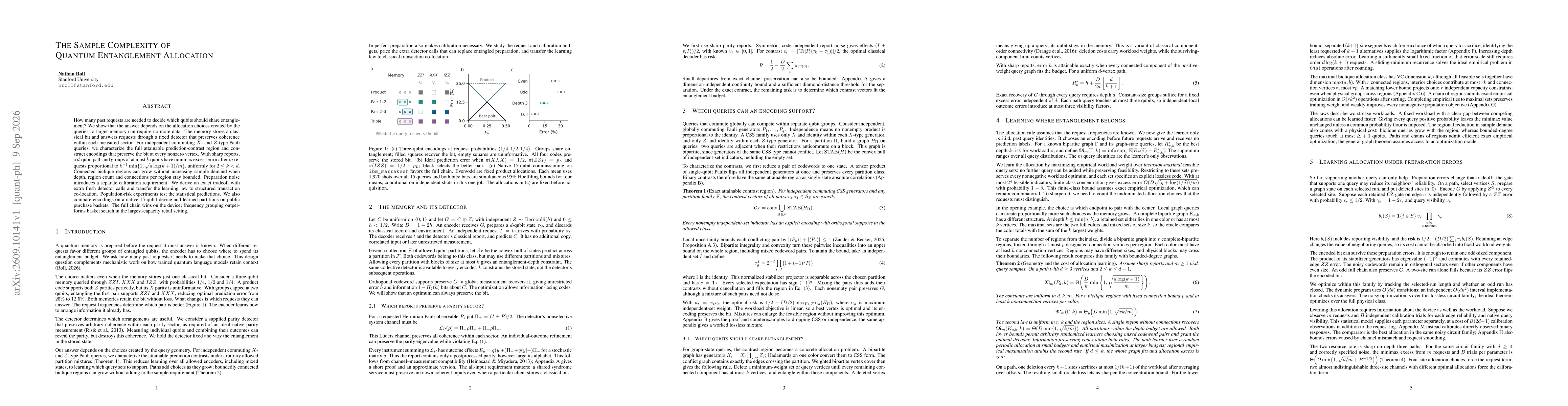 Thumbnail for The Sample Complexity of Quantum Entanglement Allocation