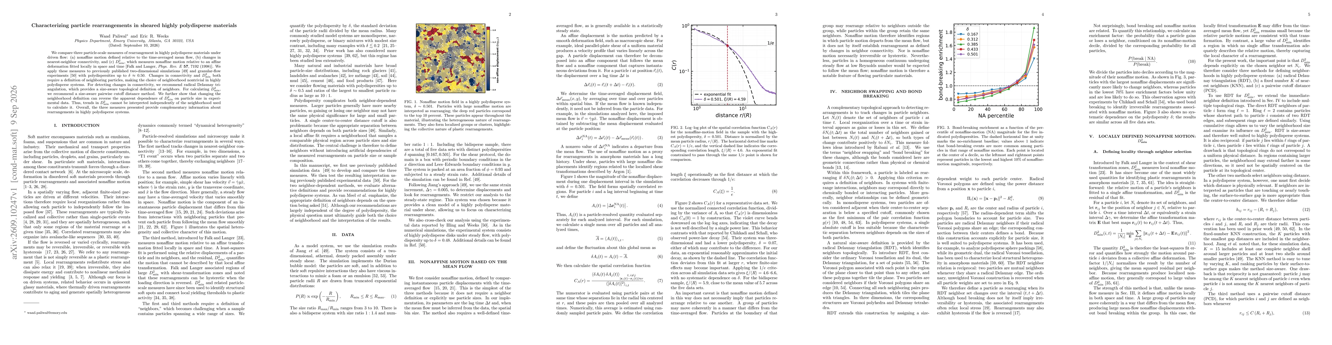 Thumbnail for Characterizing particle rearrangements in sheared highly polydisperse materials