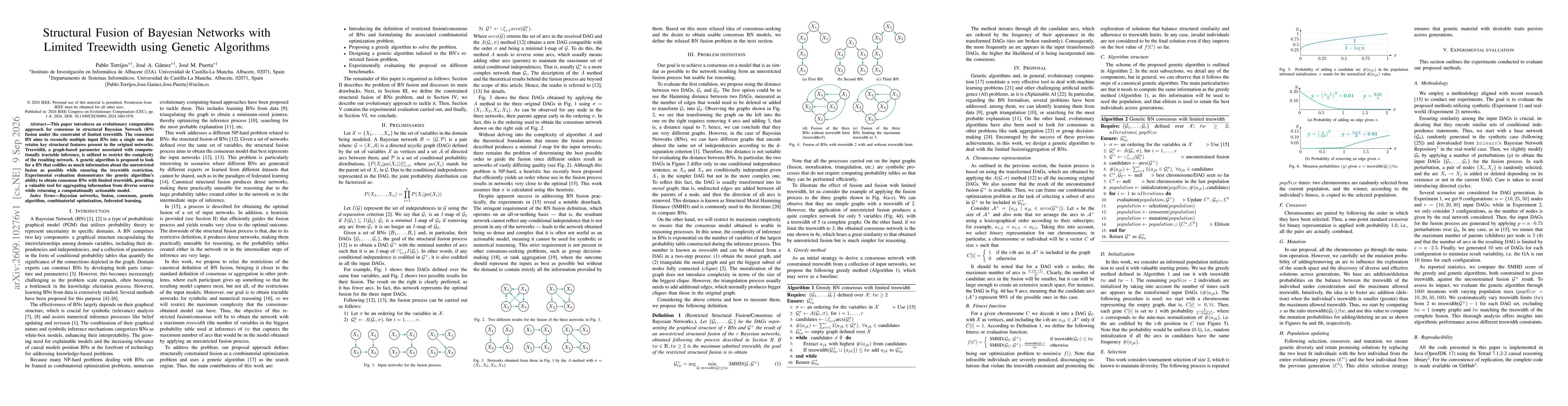 Thumbnail for Structural Fusion of Bayesian Networks with Limited Treewidth Using Genetic Algorithms