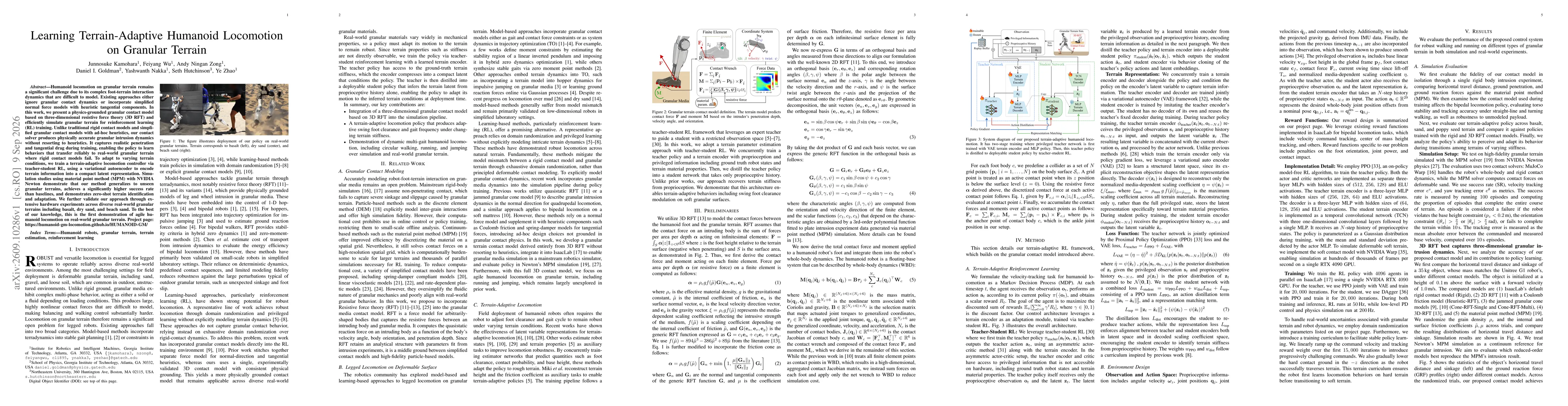 Thumbnail for Learning Terrain-Adaptive Humanoid Locomotion on Granular Terrain