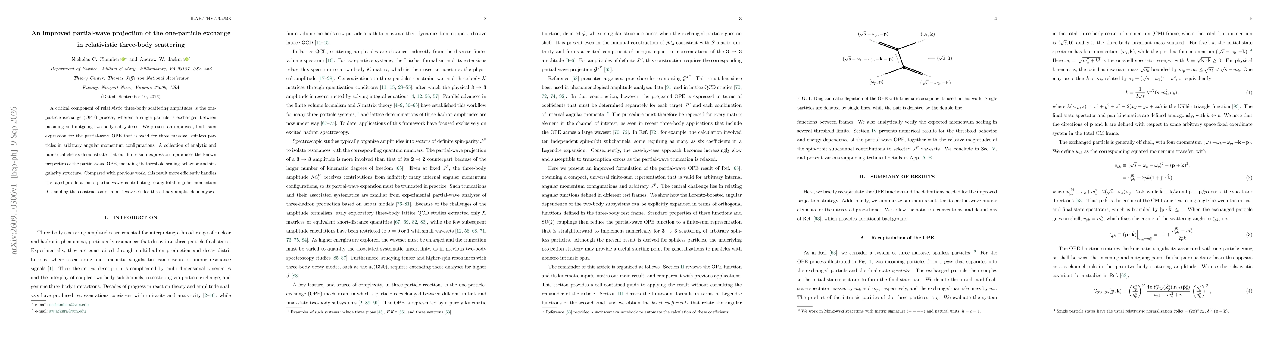 Thumbnail for An improved partial-wave projection of the one-particle exchange in relativistic three-body scattering