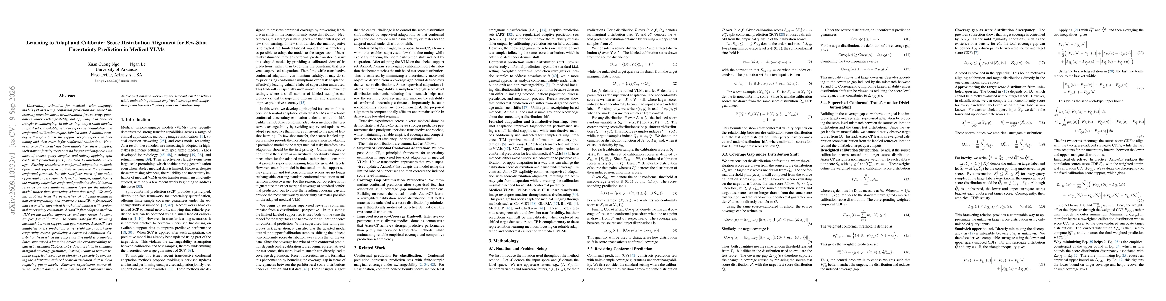 Thumbnail for Learning to Adapt and Calibrate: Score Distribution Alignment for Few-Shot Uncertainty Prediction in Medical VLMs