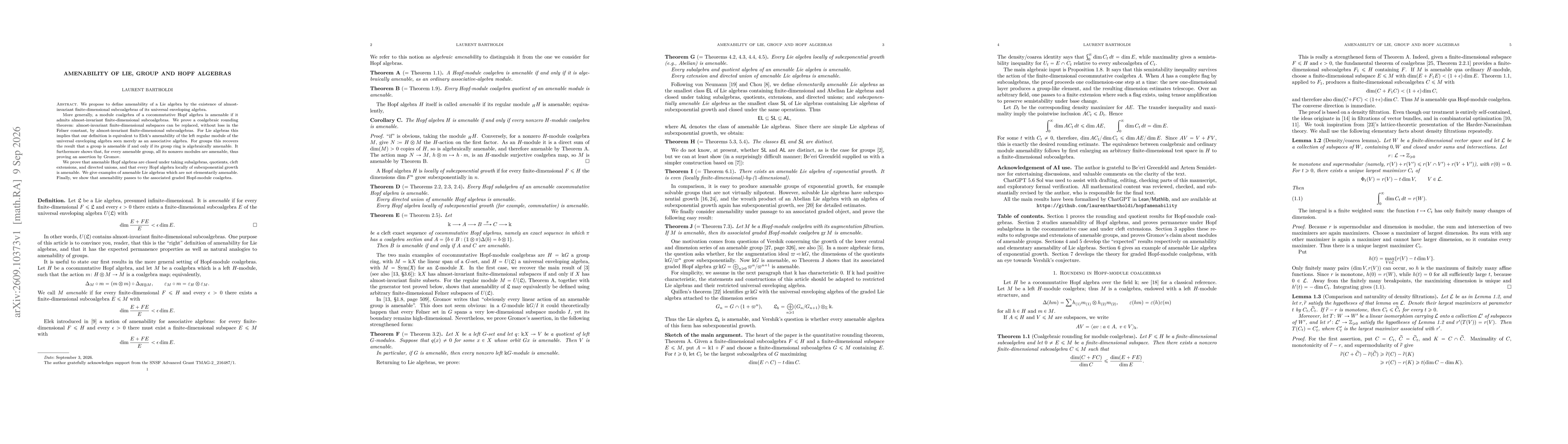 Thumbnail for Amenability of Lie, Group and Hopf algebras