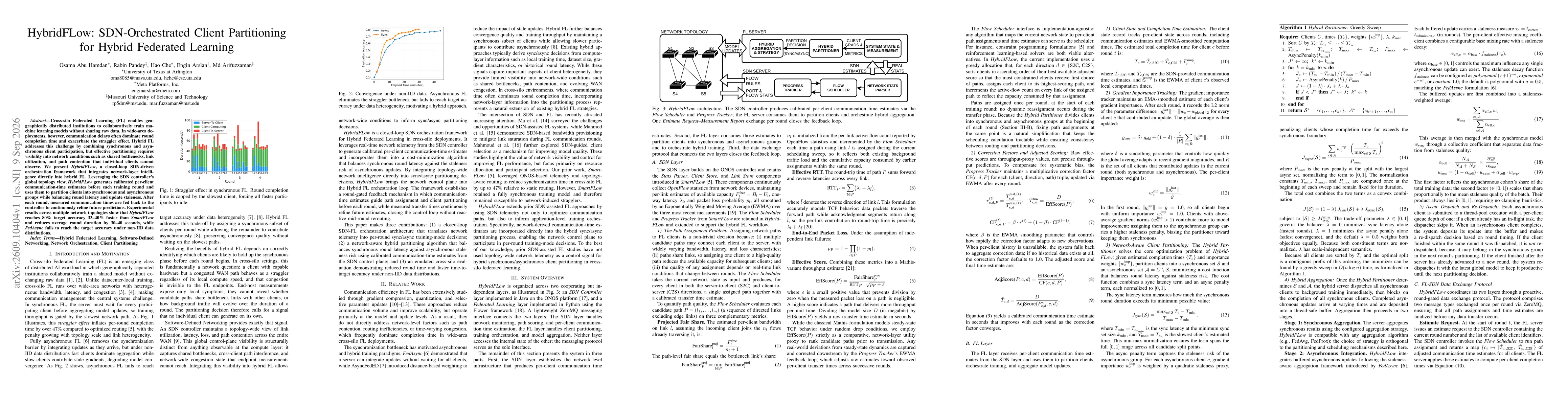 Thumbnail for HybridFLow: SDN-Orchestrated Client Partitioning for Hybrid Federated Learning