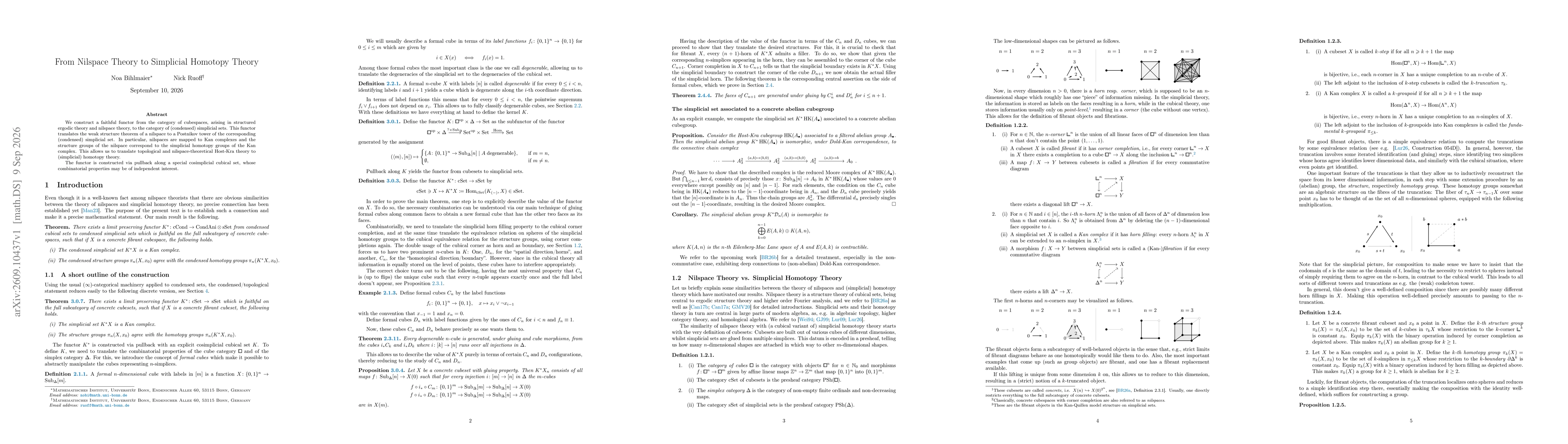 Thumbnail for From Nilspace Theory to Simplicial Homotopy Theory